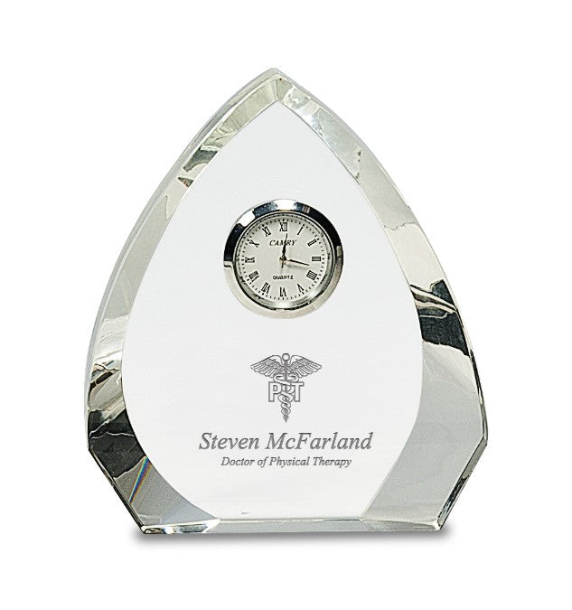 Physical Therapist Personalized Arch Premier Crystal Clock