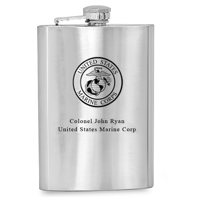 US Marines Symbol Flask - Executive Gift Shoppe