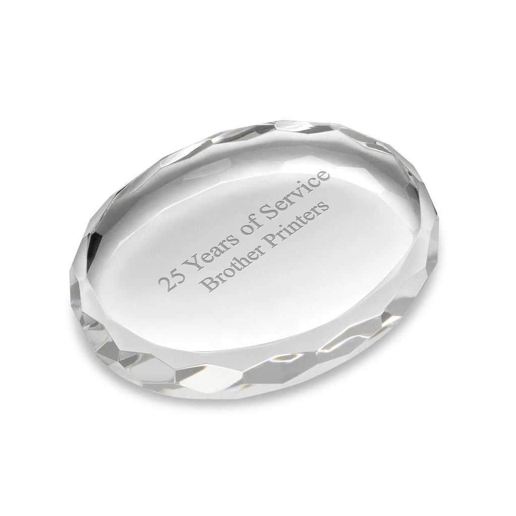 Custom Engraved Oval Desktop Paperweight