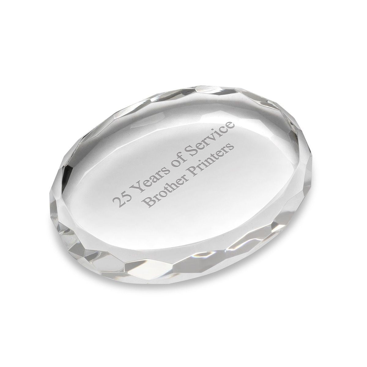 Custom Engraved Oval Desktop Paperweight