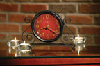 Marisa Bent Scroll Iron Table Clock by Howard Miller