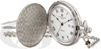 Silver Tone Quartz Charles Hubert Pocket Watch & Chain #3940 - Executive Gift Shoppe