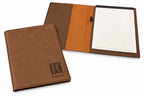 Initial Monogram Dark Brown Leatherette Portfolio