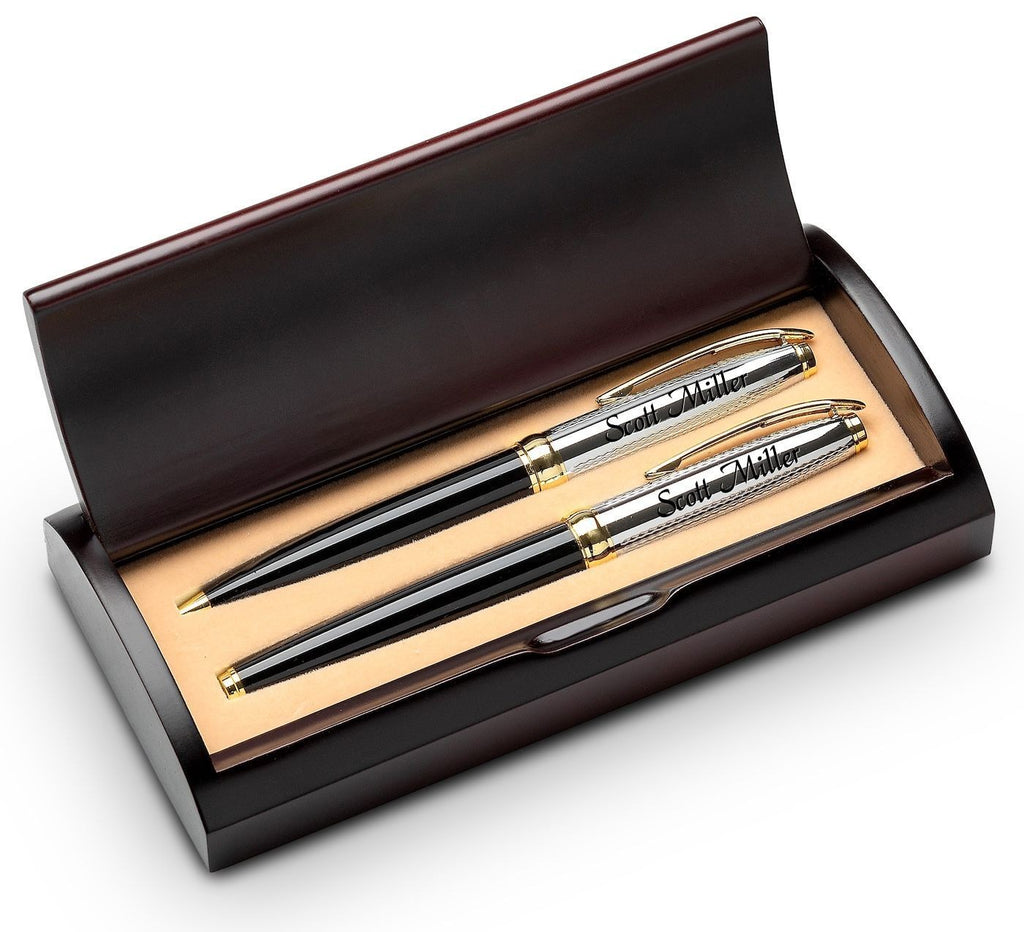 Medical Theme Personalized Two Piece Pen Set with Wood Box