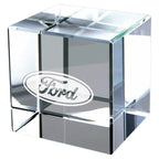 Personalized Crystal Cube Paper Weight - 2 1/2" x 2 1/2"