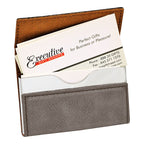 Personalized Gray Business Card Case