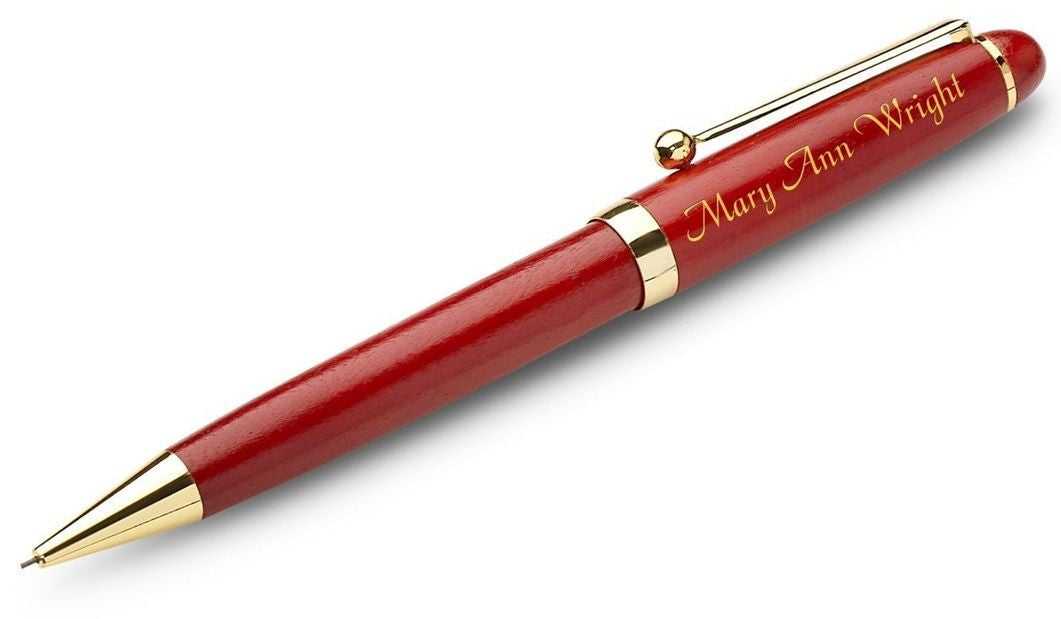 Personalized Rosewood Mechanical Pencil with Laser Engraving