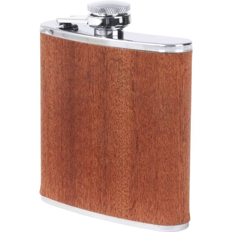 Personalized Wood Wrapped Flask - Executive Gift Shoppe