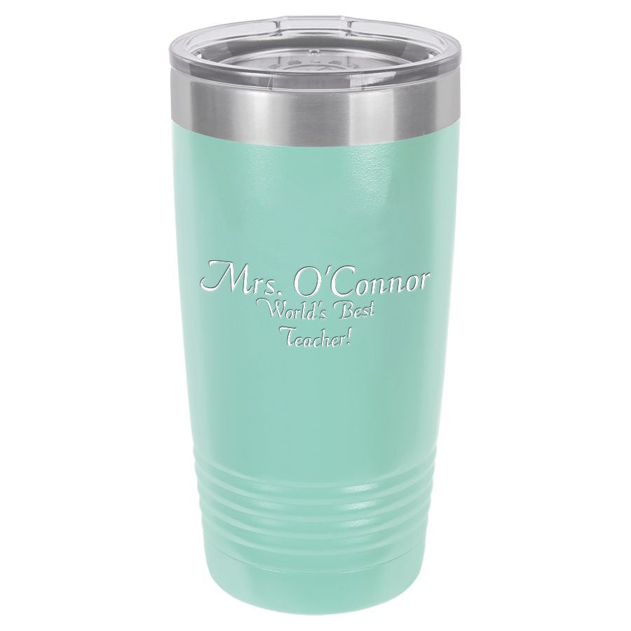 Personalized 20 Ounce Teal Polar Camel Travel Mug