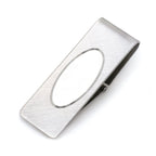 Sterling Silver Engraved Money Clip with Oval Engraving Shield - Executive Gift Shoppe