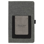 Personalized Writing Journal with Gray Cell Phone & Card Slot
