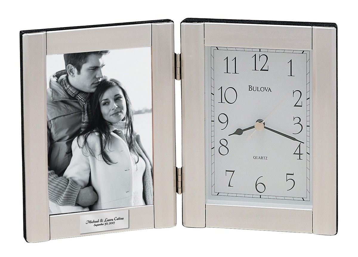 Forte II Picture Frame Collection Clock by Bulova - Executive Gift Shoppe