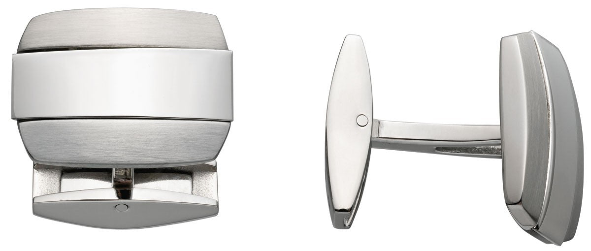 Roge Collection Stainless Steel & Sterling Silver Cufflinks
