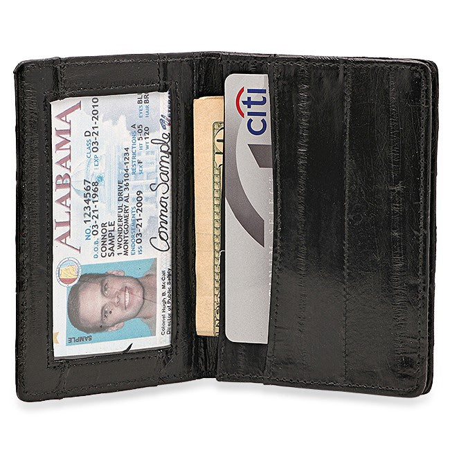 Eel Skin Collection Personalized Business/Credit Card Holder w/ ID Window