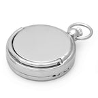 Silver Picture Frame Quartz Charles Hubert Pocket Watch & Chain #3851 - Executive Gift Shoppe