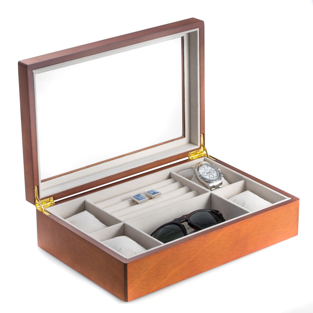Cherry Wood Valet & Watch Box