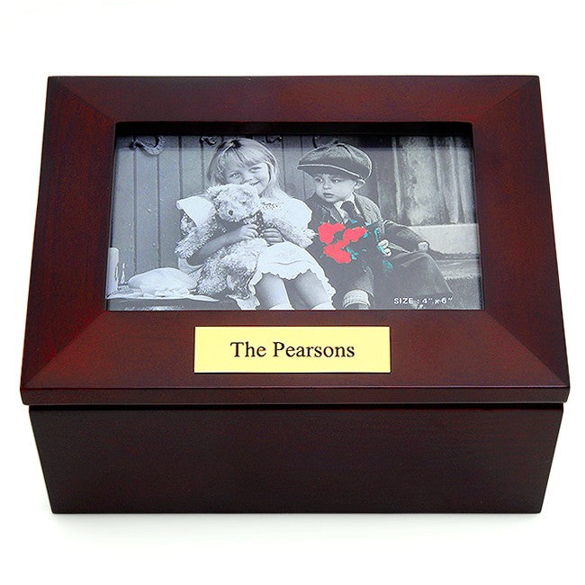 Personalized Treasure Box With Framed Lid - Executive Gift Shoppe