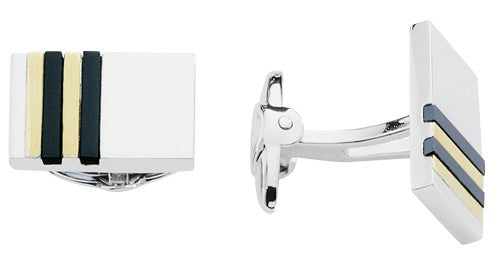 Dolan & Bullock Windsor Collection Sterling Silver, 14 Karat Gold & Onyx Cufflinks