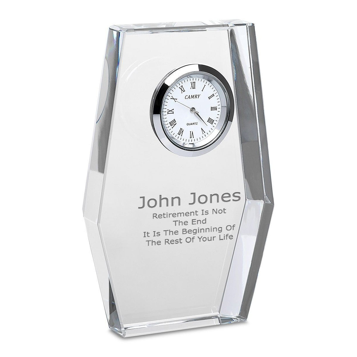Distinuished Collection Personalized Crystal Desk Clock