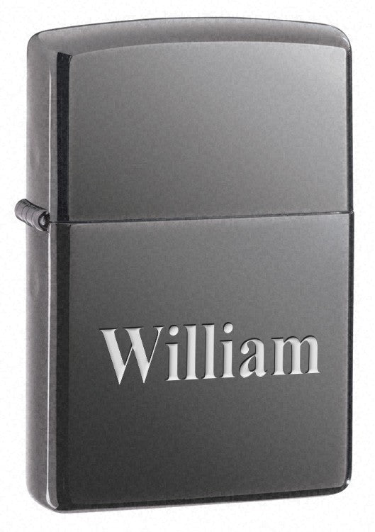 Black Ice Engraved Zippo Lighter - Executive Gift Shoppe